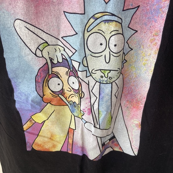 Rick & Mitty Adult Swim Sz Large Black Graphic T-shirt - Picture 2 of 4